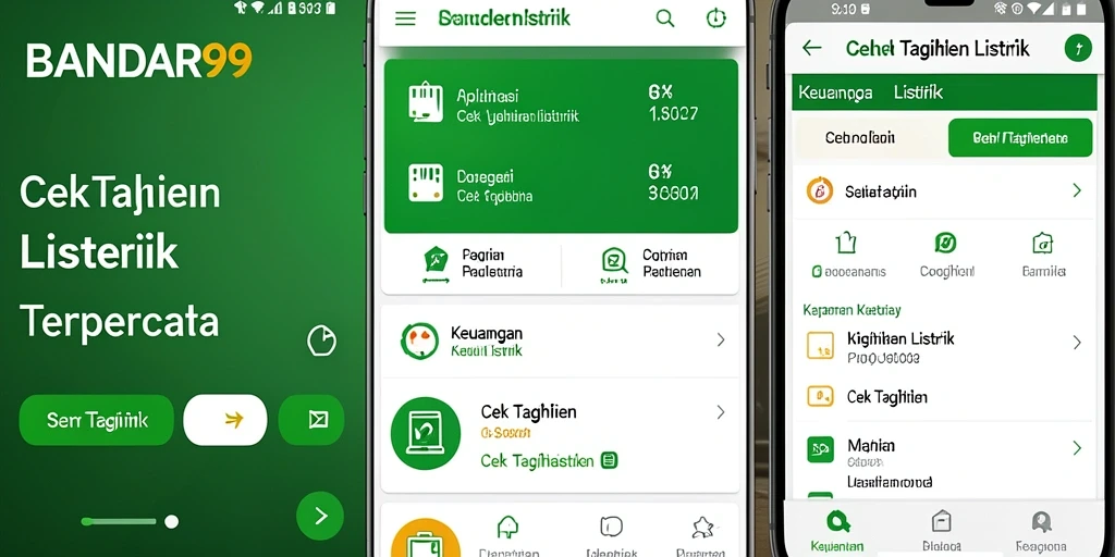 Antarmuka BANDAR99 untuk cek tagihan listrik yang jelas dan menarik.