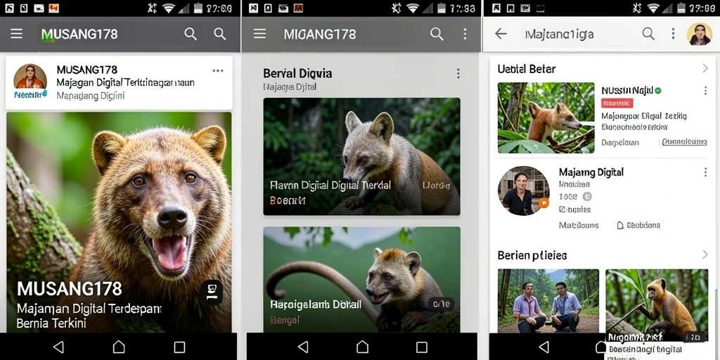 Tampilan antarmuka menarik dari aplikasi Majalah Digital MUSANG178.