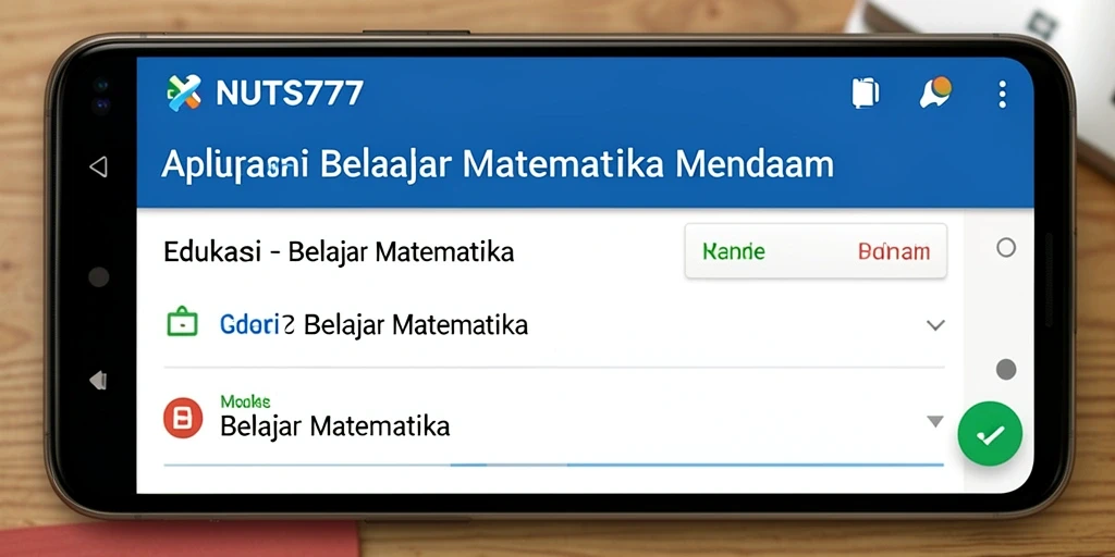 Antarmuka aplikasi NUTS777 yang menarik dan interaktif untuk belajar Matematika.