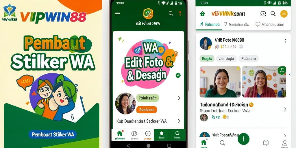 Tampilan antarmuka VIPWIN88 untuk membuat stiker WA yang menarik.