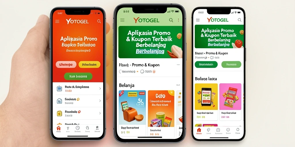 Antarmuka YOTOGEL yang menarik dengan berbagai kupon promo.